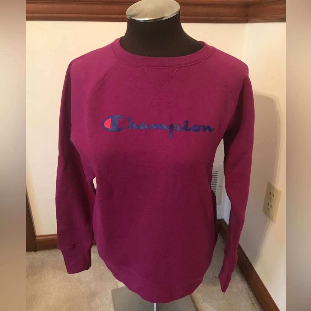 Champion Purple Classic Logo Sweatshirt